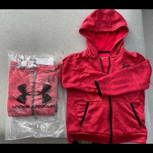 Under Armour red zip up sweatshirt -NWT